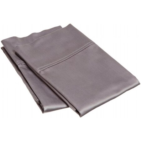 Impressions By Luxor Treasures 400 Thread Count Egyptian Cotton Standard Pillowcase Set Solid Grey 400SDPC SLGR